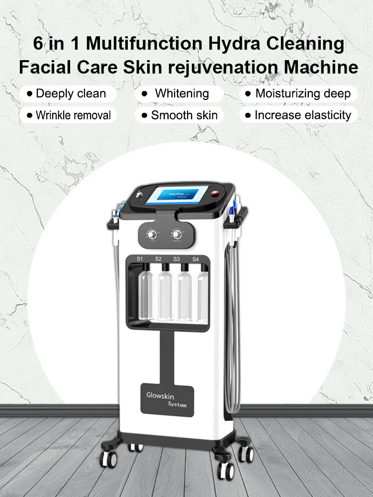 Professional 6 in 1 Blackhead Removal Deep Skin Cleaning Face Lifting Facial Microdermabraion Skincare Facial Machine