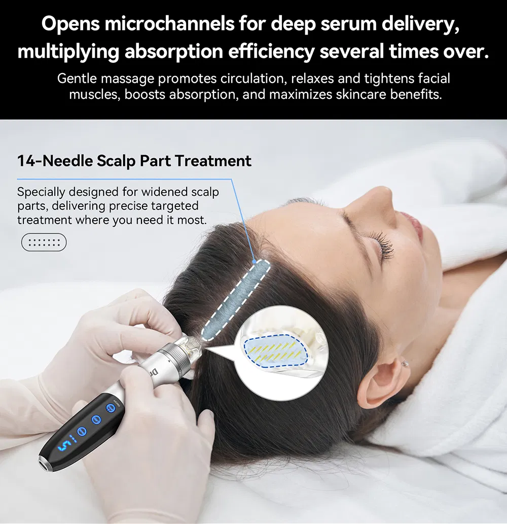 Professional Medical Grade Microneedling Pen Biopen EMS Microneedlng Pen Skincare Device EMS 5 Speeds LED Light Therapy Device for Sales