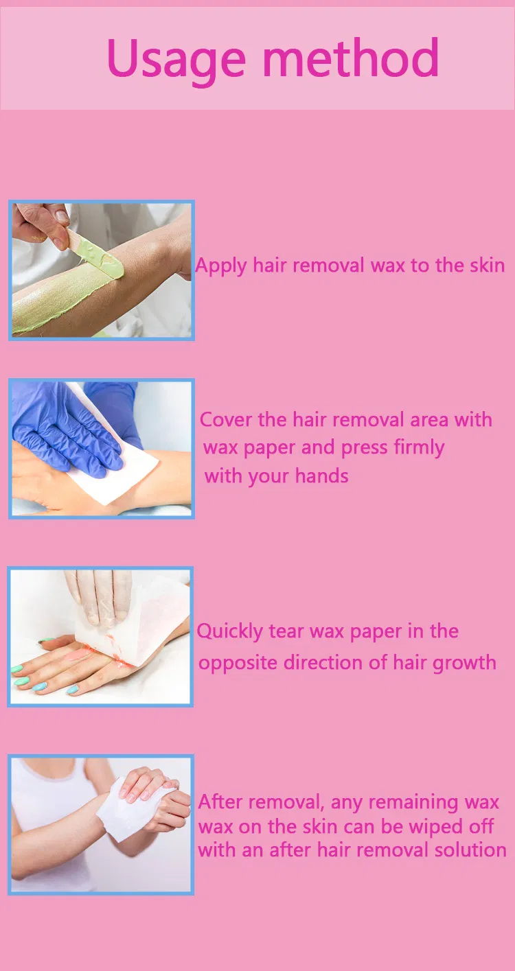 Custom Small Size Disposable Depilatory Wax Paper Strips Hair Removal Waxing Facial Strips for Eyebrows