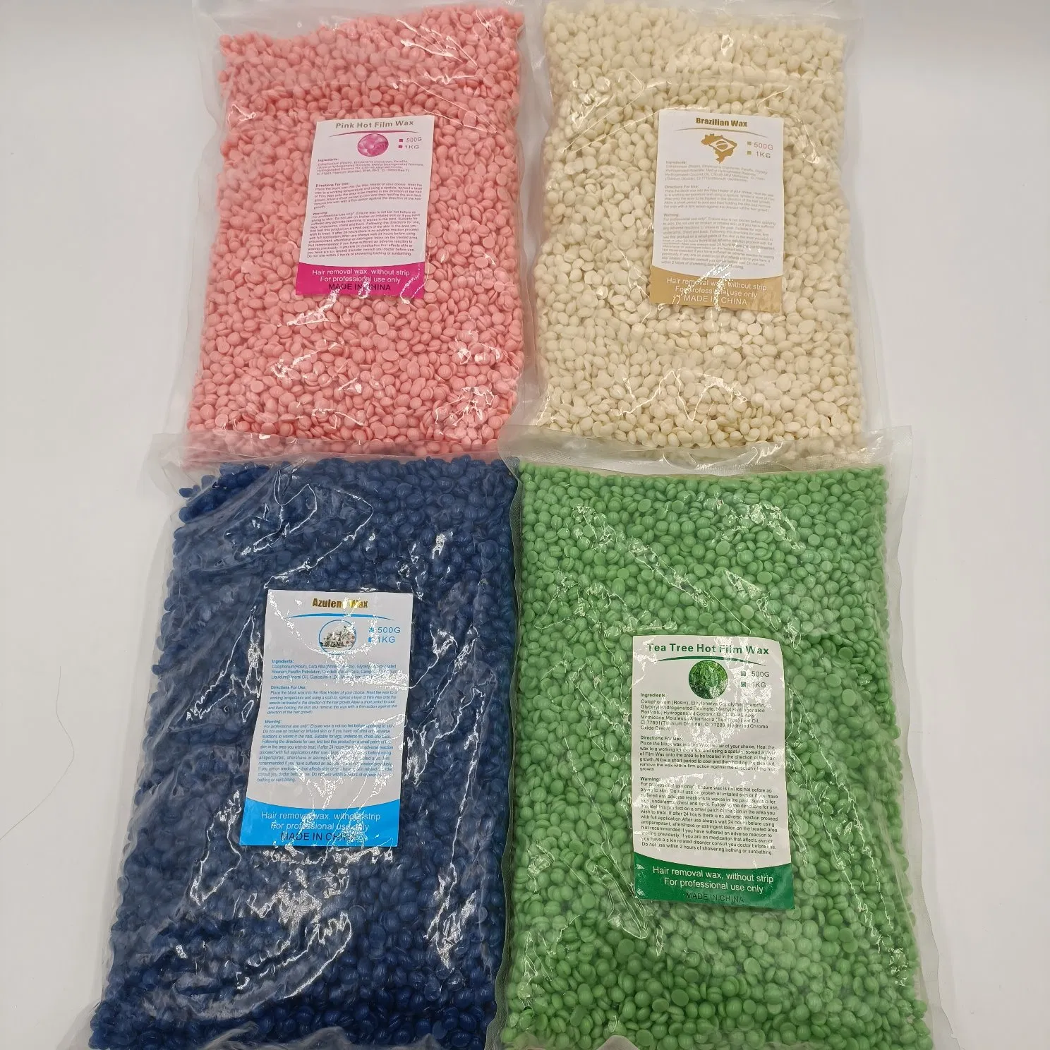 Private Label Hard Wax Beans 1000g Depilatory Waxing Products for Hair Removal for SPA