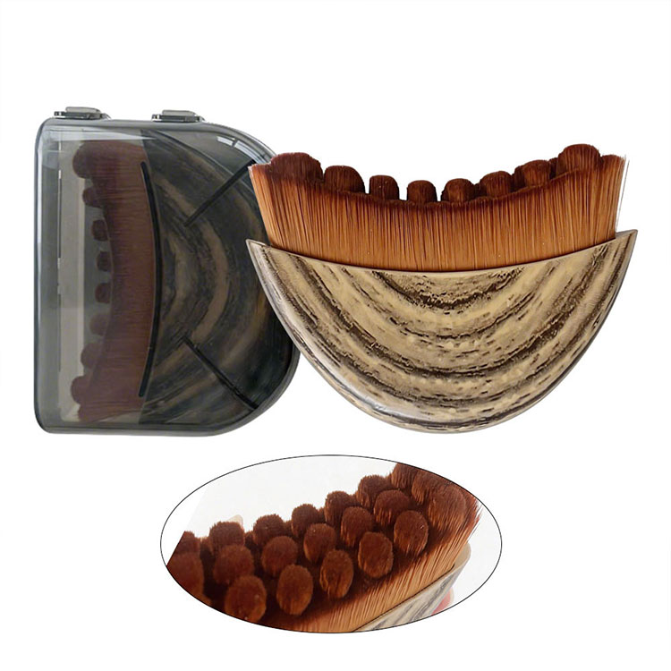 Custom Logo Dry Brush Gentle Face Massager Lymphatic Contour Oval Brush Daily Use Lymphatic Drainage Plastic Handle