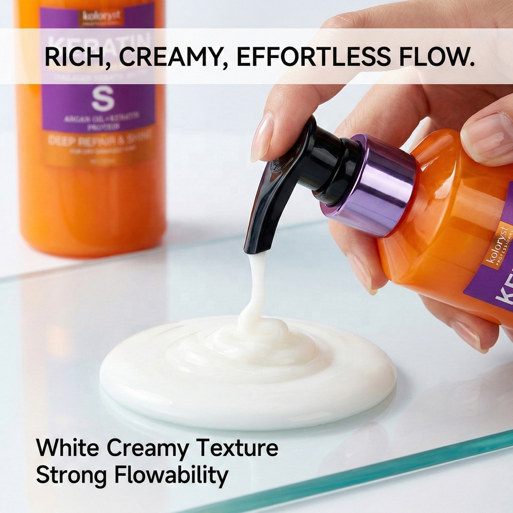 Manufacturer Professional Salon Herbal Shampoo for Damaged Hair Keratin Treated Smooth and Clean Scalp Features Repair Formula