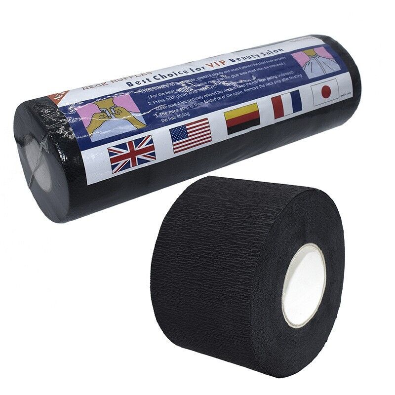 Stock Soft White Waterproof Durable Non-Toxic Hair Salon Disposable Elastic Hygienic Unisex Collar Strips Neck Paper Roll Barber