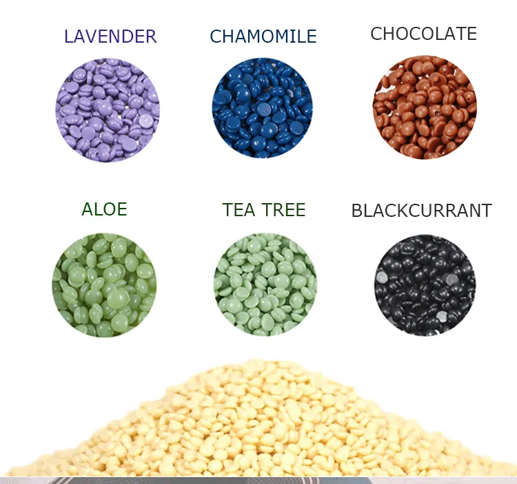 500g White Chocolate Flavored Hard Depilatory Wax Beans for Smooth Gentle Hair Removal Professional Bikini Leg Underarm Waxing Supplies