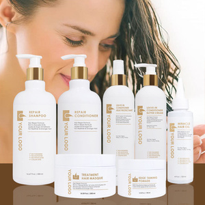 Sulfate-Free Keratin &amp; Argan Oil Shampoo Conditioner Set Organic Protein Enriched Hair Growth System Luxury Salon Grade