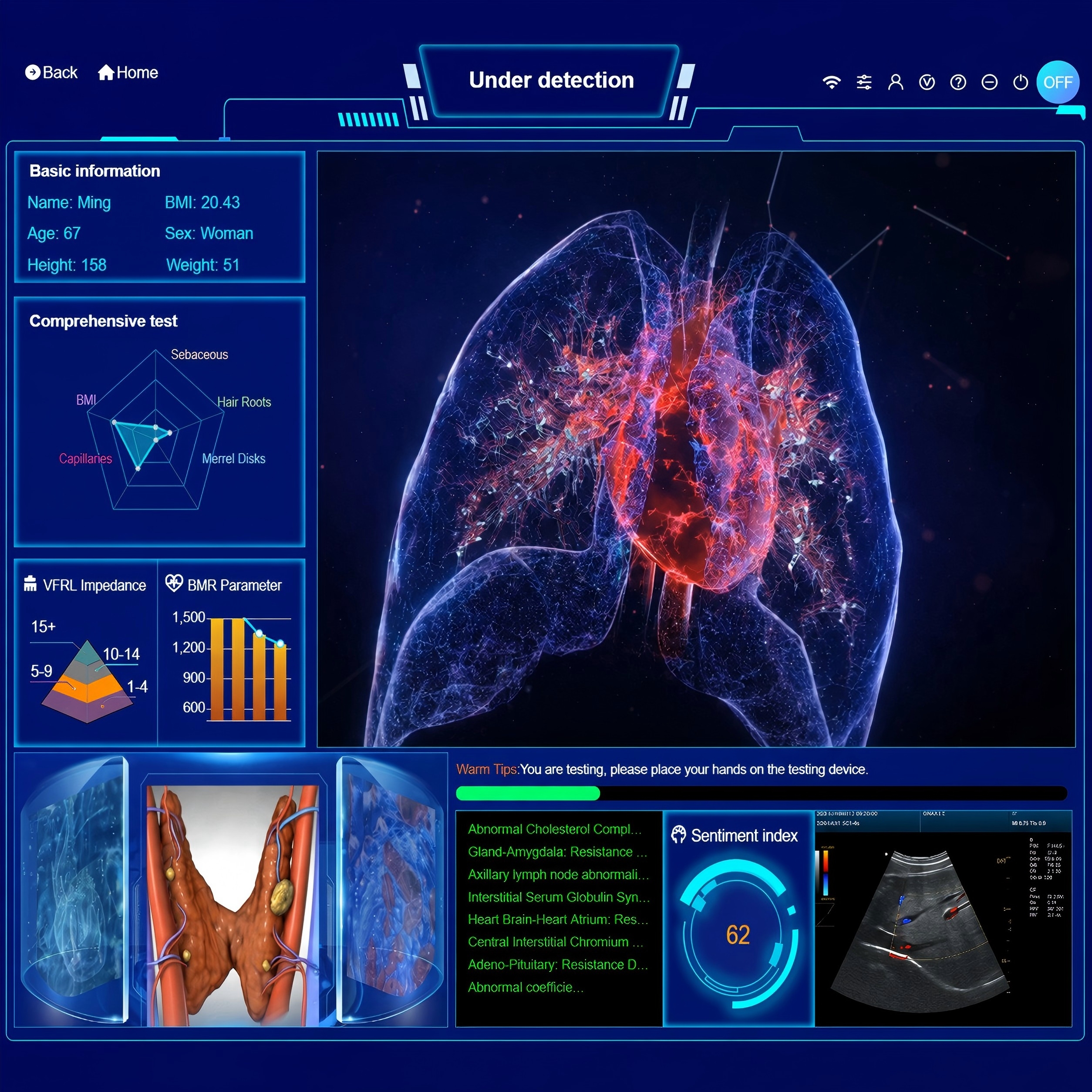 Health Screening Device For Infrared Sauna Pod Energy Wellness Centers And Bioresonance Spa Businesses
