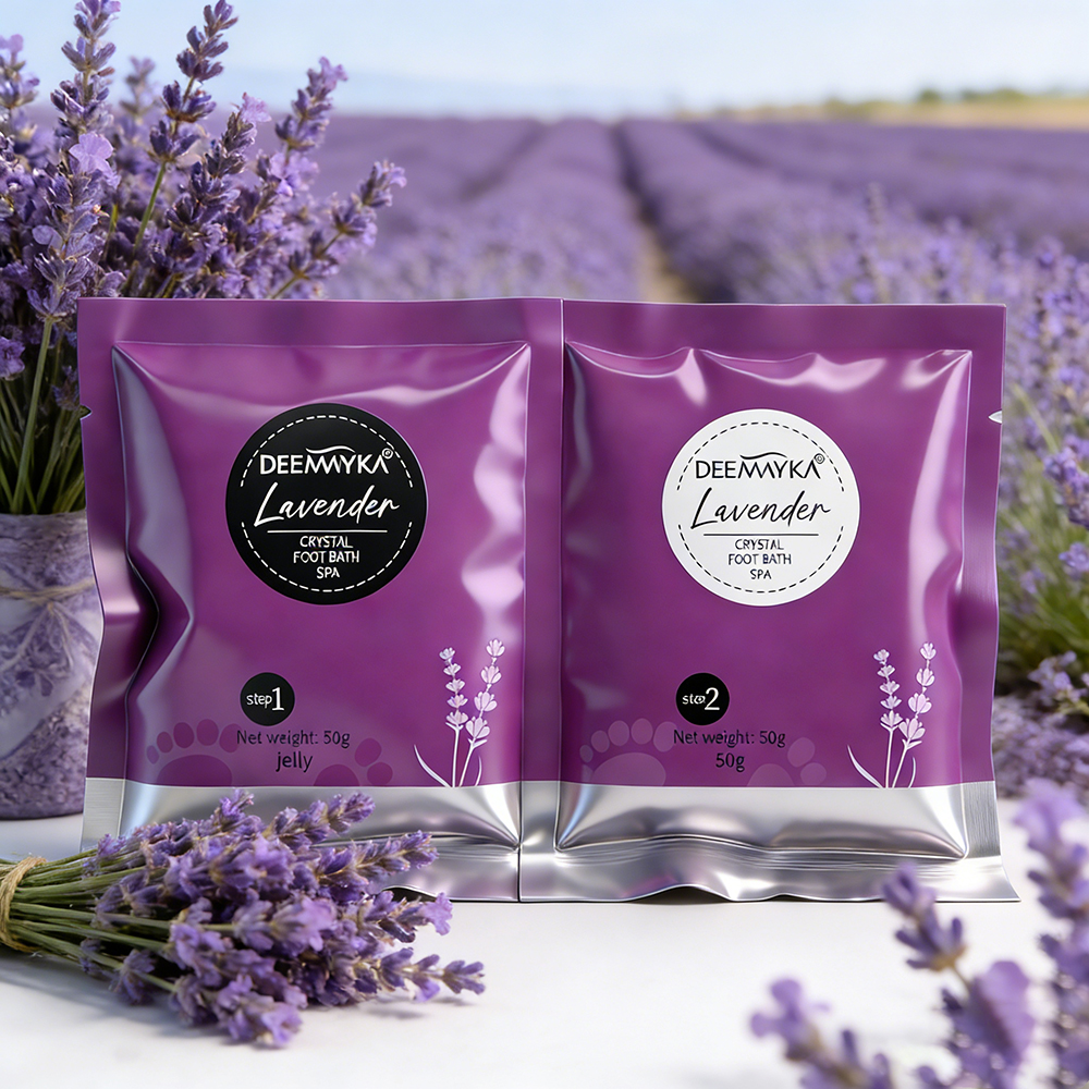 Soaking Crystal Pink Salt Bath Salts Lavender Crystal Foot Bath Spa Organic Lavender Jelly Spa Powder