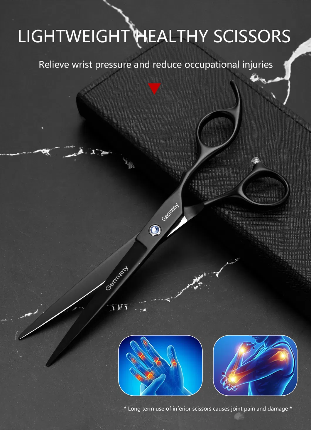 Four Sizes Scissor Black Professional Hairdresser Beauty Products Beauty Instrument
