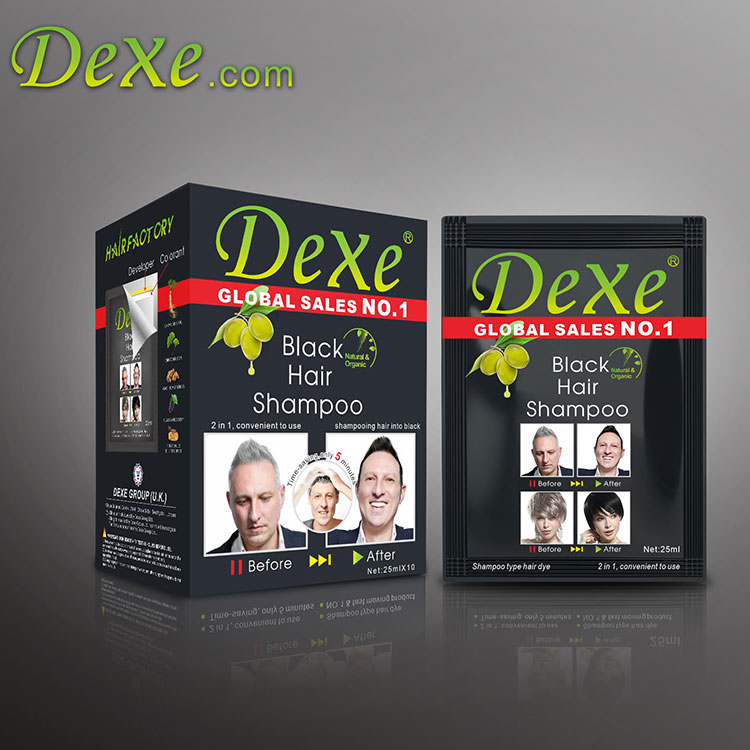 DEXE of Cream Hair Dye Shampoo Manufacturer's Product for Color Hair Use at Home Salon Travel by Cover Grey White Hair Men Women