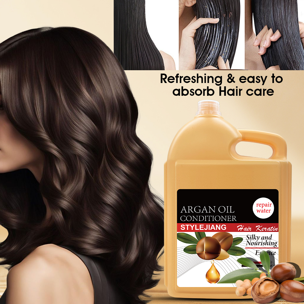 Salon Use Organic Big Volume 5L Cream Shampoo &amp; Conditioner Hair Care Set Argan Oil Sulfate Free Silky Nourishing 2-in-1 Formula