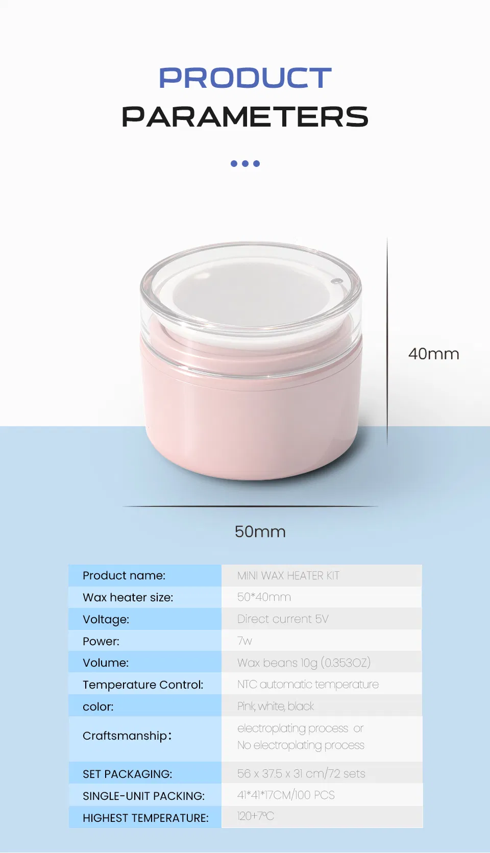 Mini Waxing Machine for Convenient Multi-Area Hair Removal