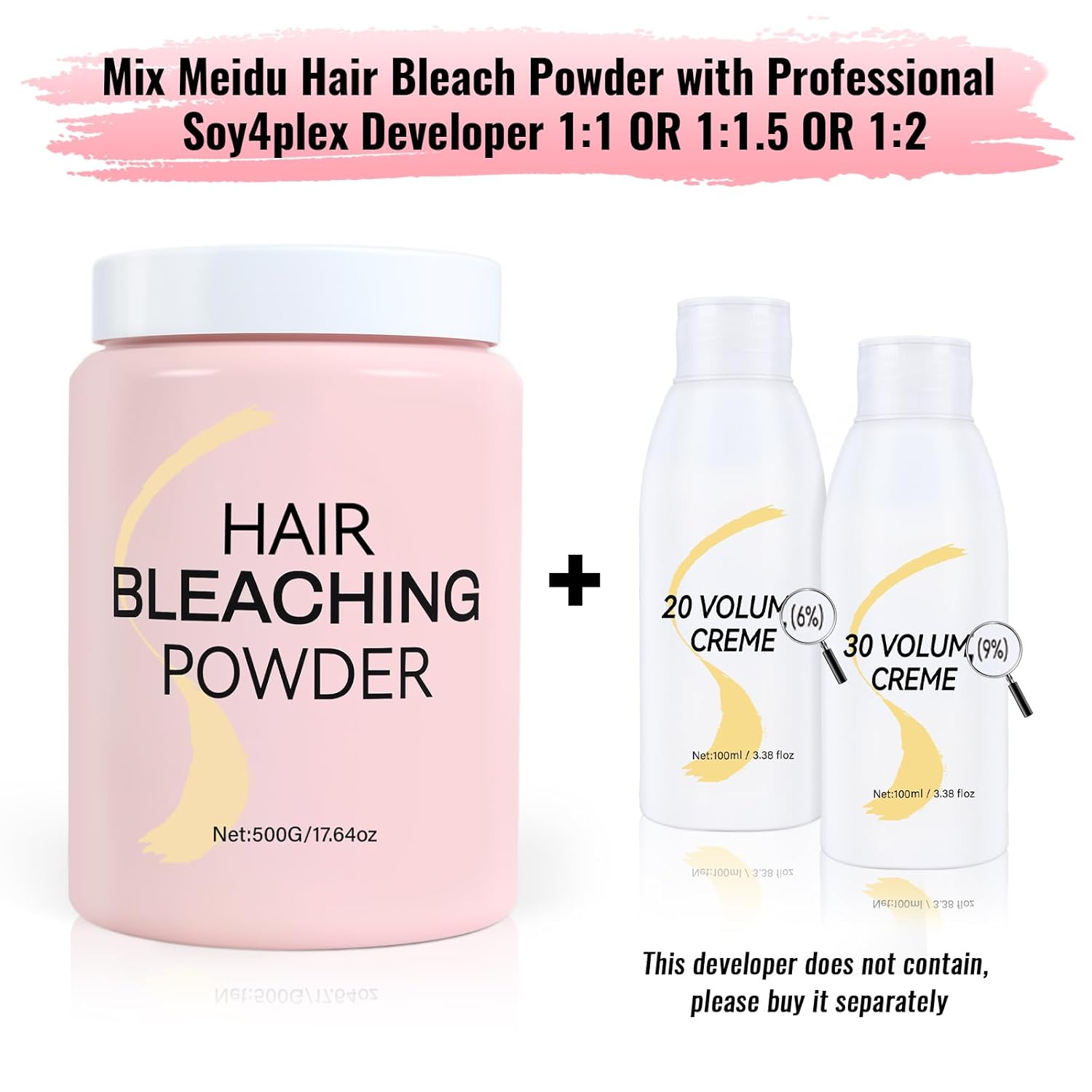 Runjia Newly Launched Professional 9-Level Performance 500g Semi-Permanent Hair Bleaching Powder High Quality Salon Use