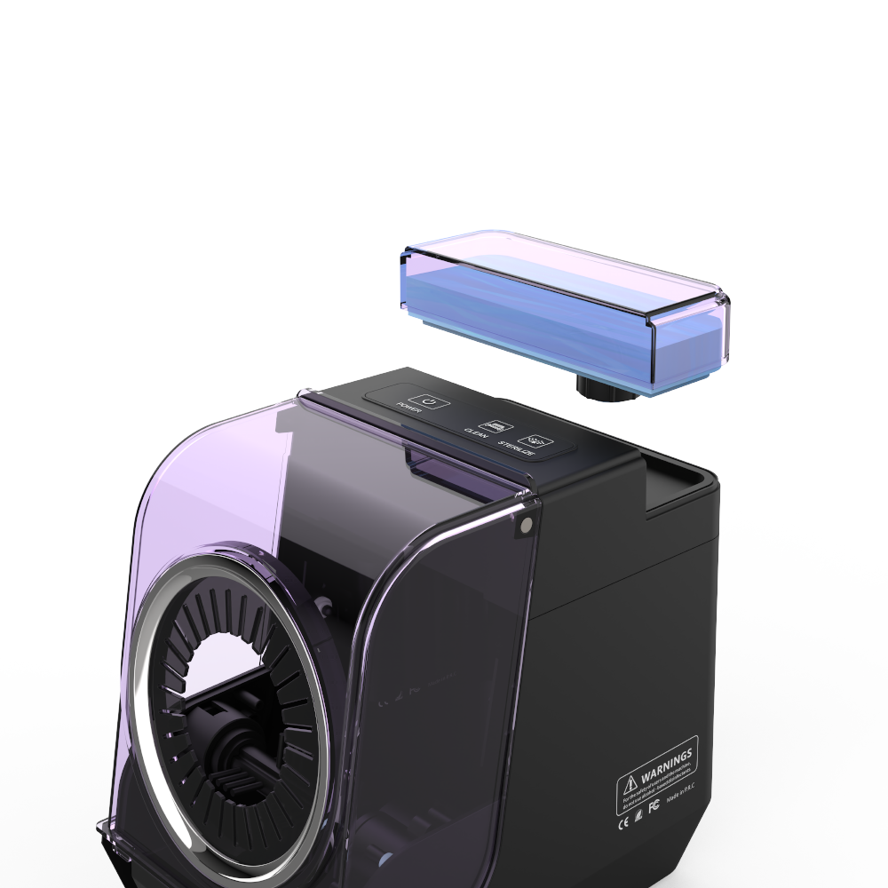 Professional Salon Automatic Hair Brush Cleaner &amp; Auto Sanitization Machine, 2-in-1 Electric Tool with Cleaning &amp; Santizing