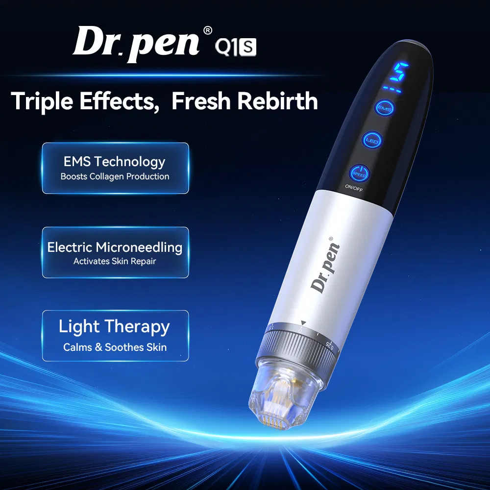 Professional Medical Grade Microneedling Pen Biopen EMS Microneedlng Pen Skincare Device EMS 5 Speeds LED Light Therapy Device for Sales