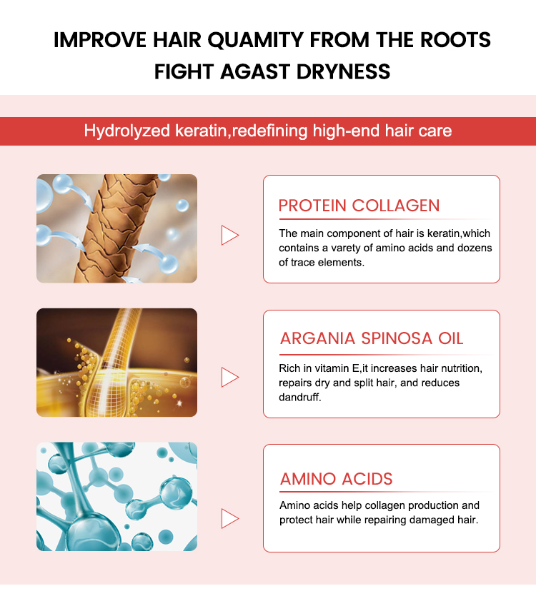 Private Label Anti-Frizzy HAS Collagen Moisturizing Conditioner Repairing Hair Treatment for Salon
