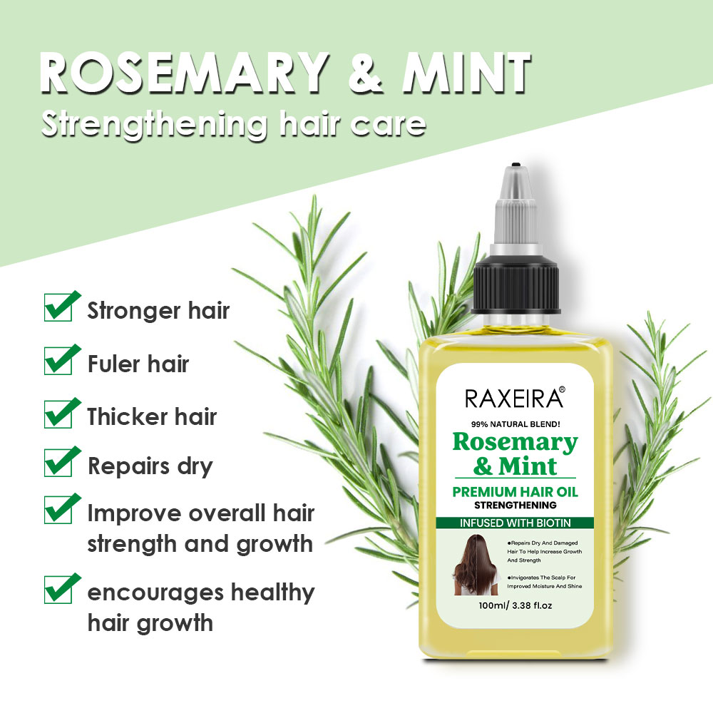 New Rosemary Mint Hair Oils for Hair Growth Peppermint Herbal Repair Serum Natural Scalp Care Strengthening Hair Essential Oil