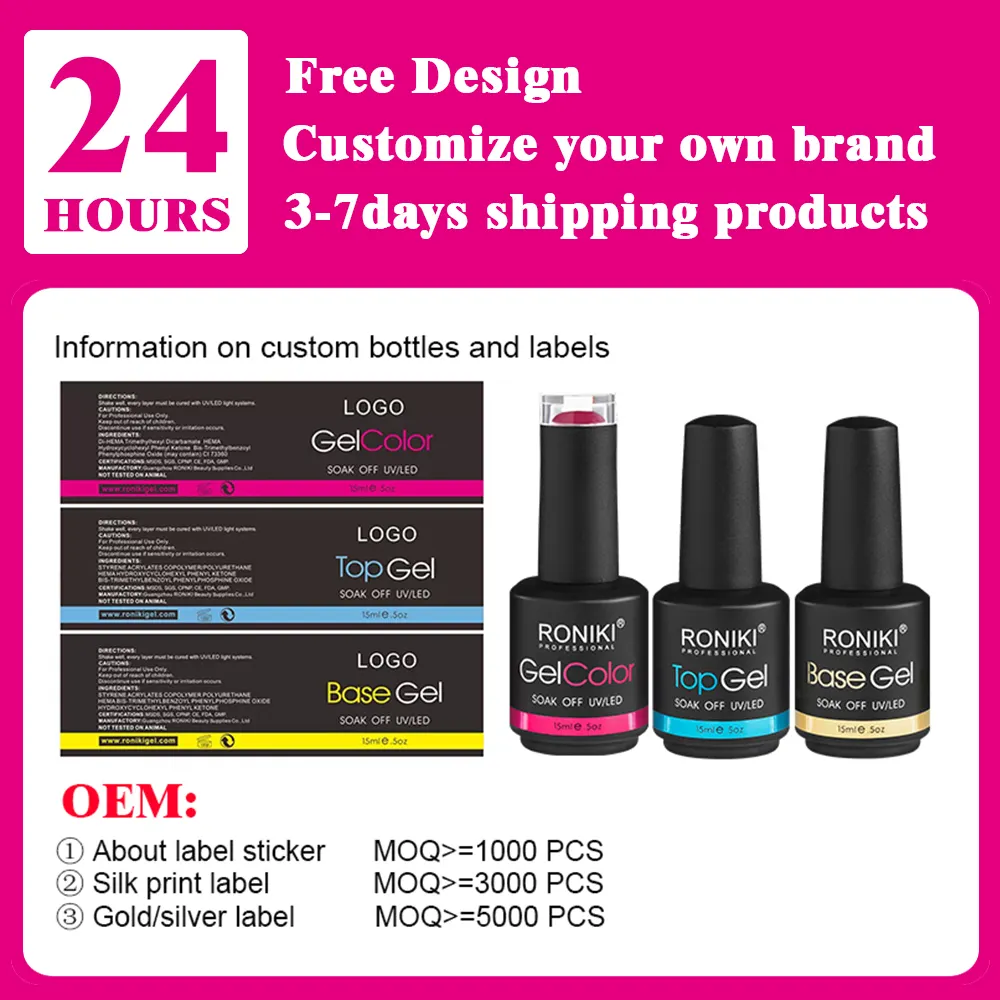 RONIKI Large Capacity Salon Gel Support OEM ODM Bulk Packaging Custom for Beauty Salon Consumables