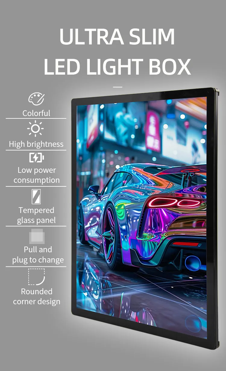 LED Aluminum Slide in Frame Signage Lightbox Panel