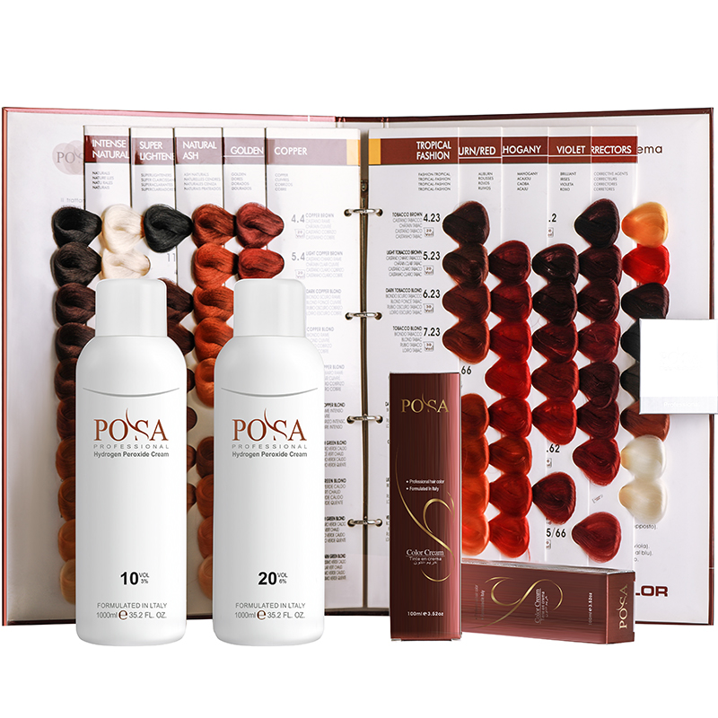 POSA Wholesale Salon Permanent Hair Colour Italian Hair Dye Cream With All Natural Formula
