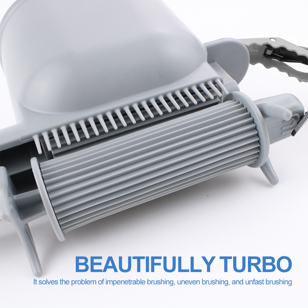Automatic 2-in-1 Roller Brush Bowl Comb Cover Plastic Hair Dye Set with Color Mixing Feature for Salon Use