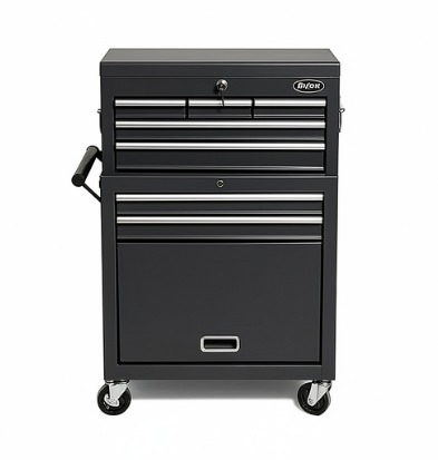 Professional Rolling Barber Station with Lockable Casters