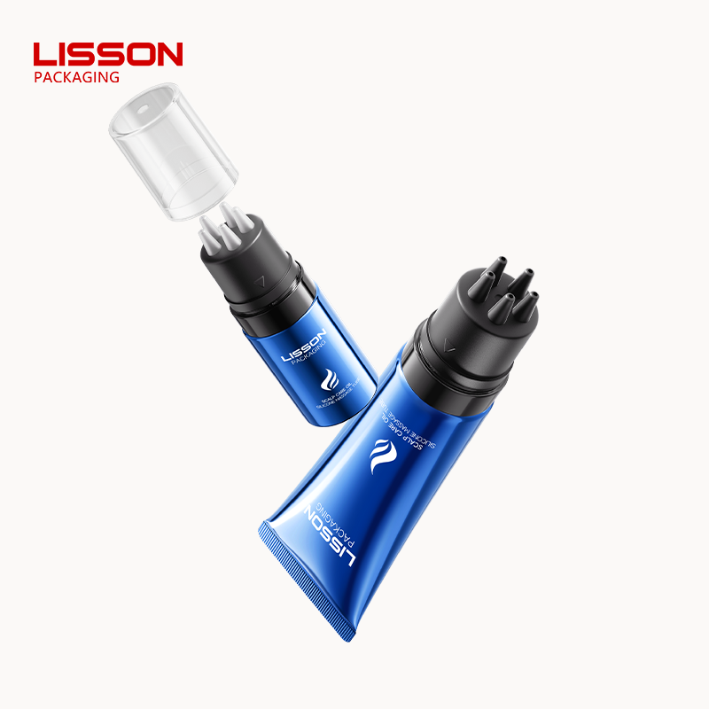 Custom D40mm Hair Oil Tube With Silicone Massage Brush Applicator For Scalp Treatment Hair Growth Serum 100ml 120ml 150ml