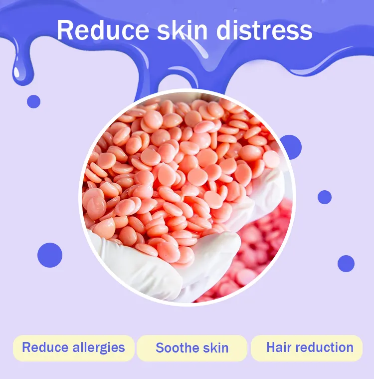 500g White Chocolate Flavored Hard Depilatory Wax Beans for Smooth Gentle Hair Removal Professional Bikini Leg Underarm Waxing Supplies