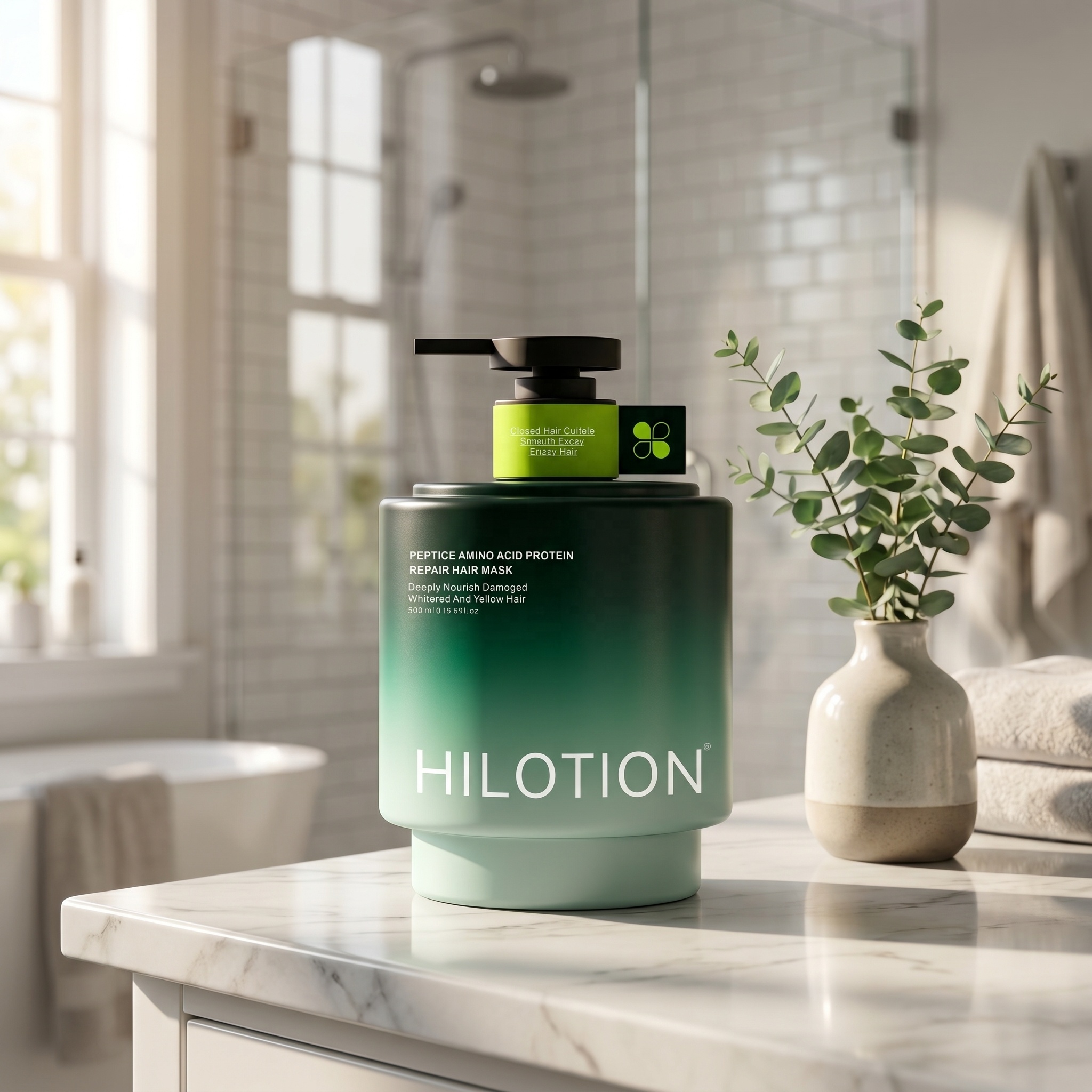 Hilotion Intensive Repair Protein Hair Masking Conditioner with Amino Acid Peptides for Damaged Hair Treatment US EU Salon