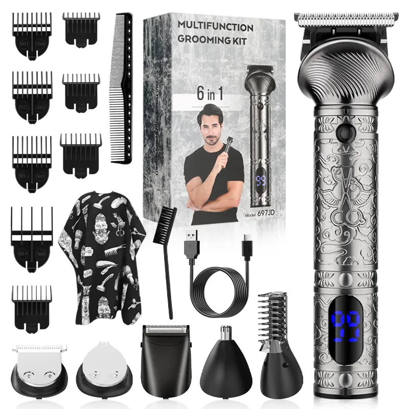 New Men's Barber High-Power Professional Electric Push Clippers Nose Hair Cutter Shaver