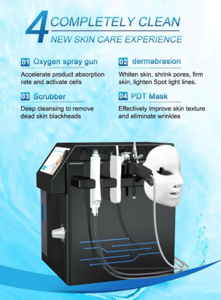 Facial Skin Care skin Textureand Eliminate Wrinkles Beauty for Salon Use 4 IN 1 Multifunctional Facial Deep Cleansing