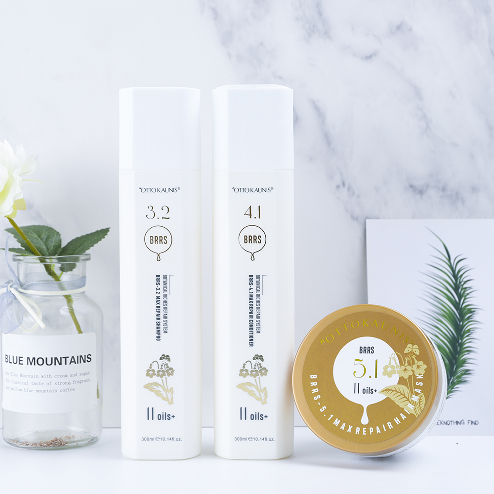 Custom Private Label Silky Hair Care Products High Bubble Intensive Repair Hair Extension Oil Control Shampoo Conditioner Kit