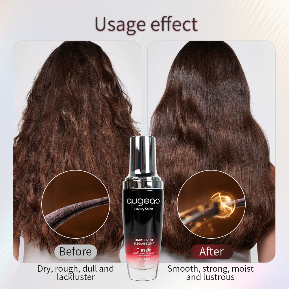 Oem augeas Essential Macadamia Rose Smoothing Keratin Fiber Hair-repairing Nourishing Serum Hair Care Oil