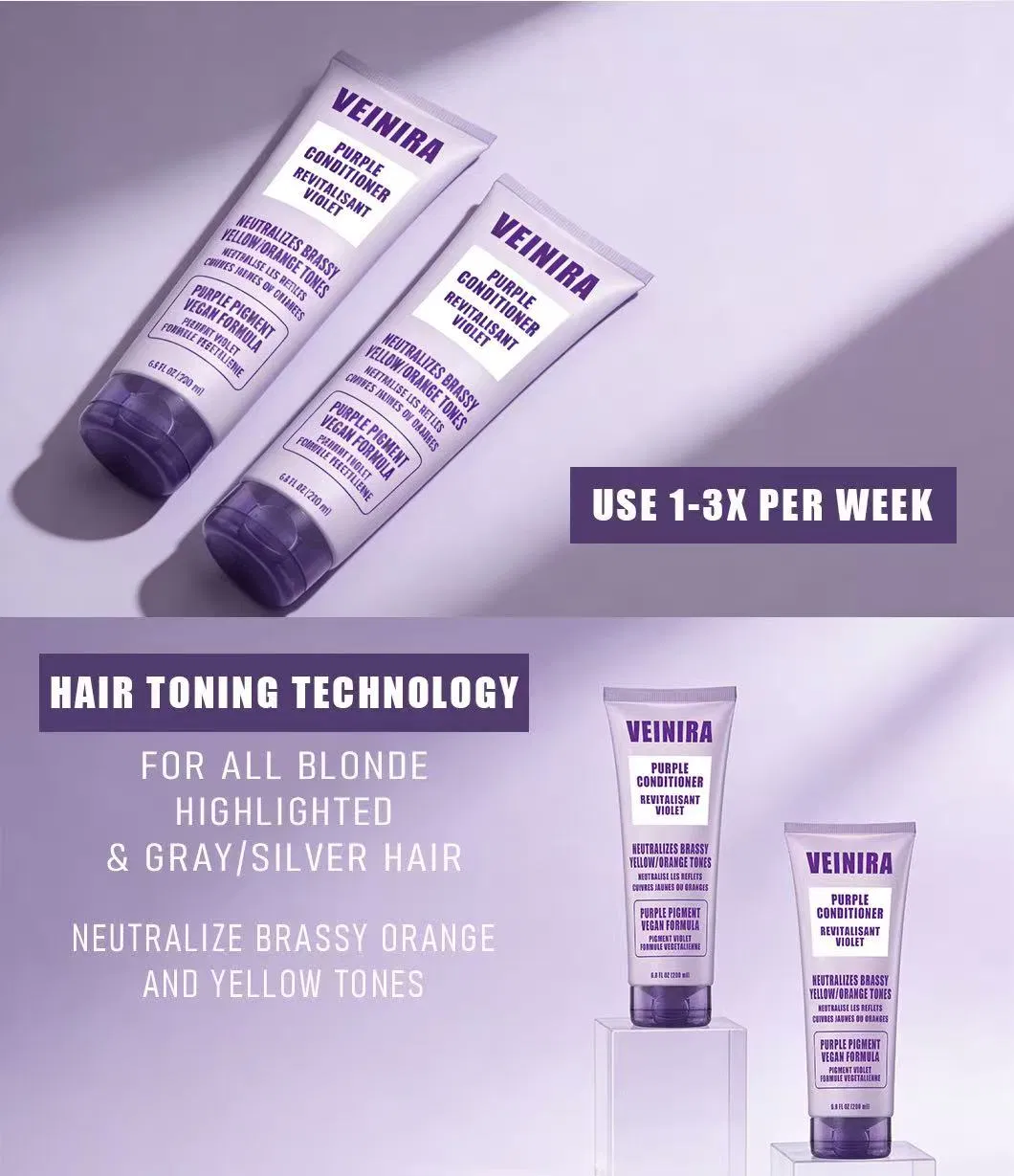 Vegan Purple Pigment Hair Conditioner Professional Hair Care Cosmetics