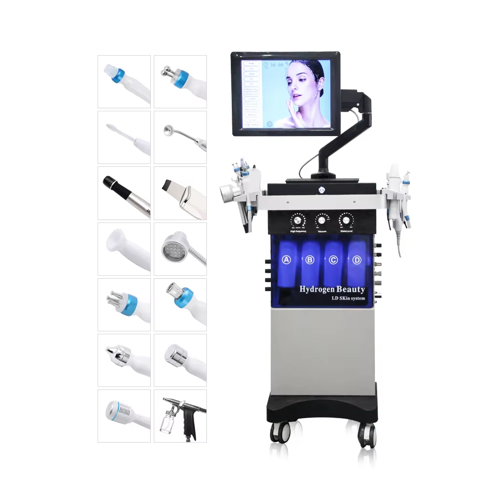 14-in-1 Hydro Dermabrasion Beauty Equipment for Professional Deep Pore Cleansing, Skin Brightening and Lifting Spa