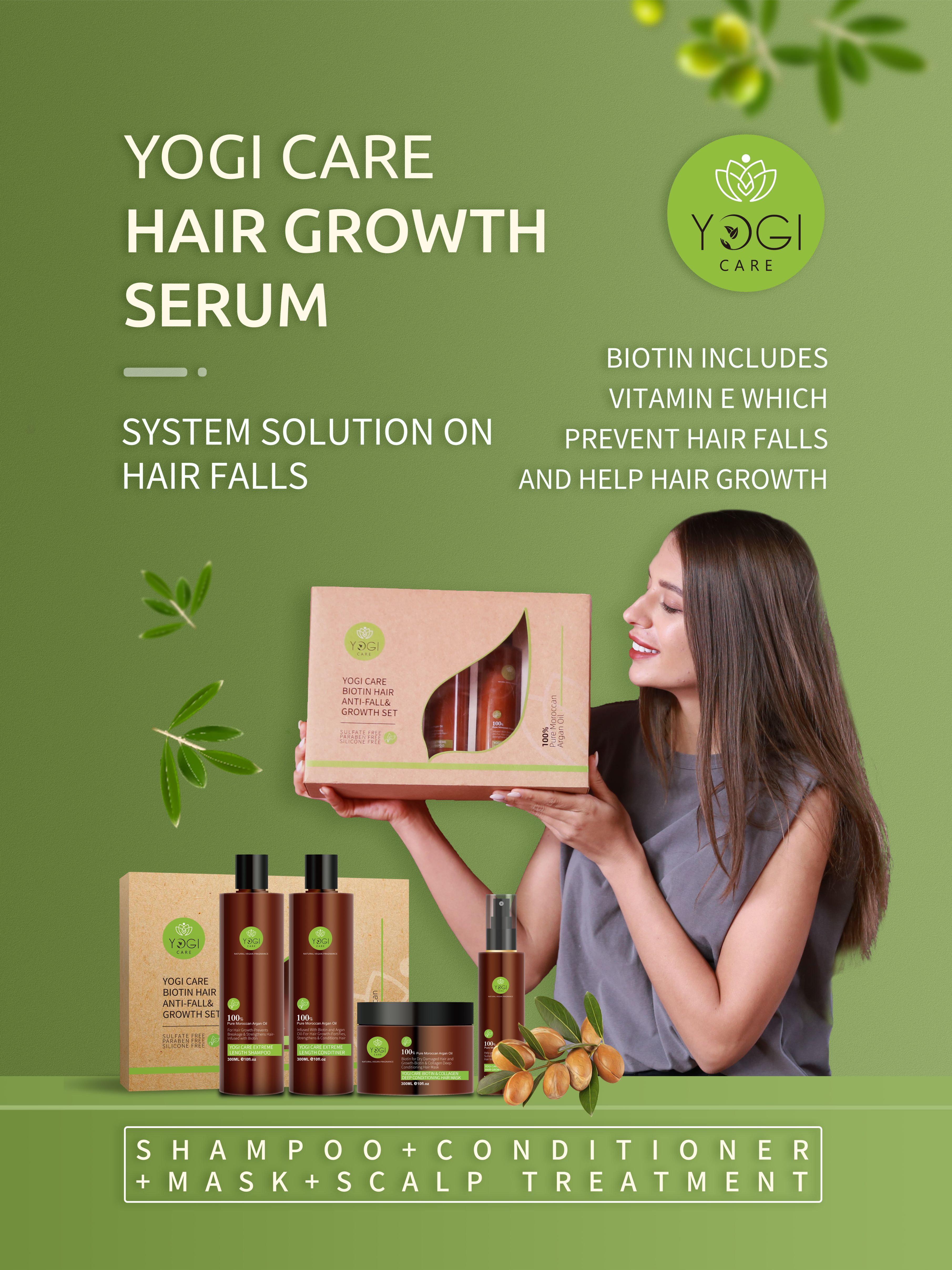 Hot Sale Biotin Set Anti-fall Hair Loss Treatment Nourishing Shampoo &amp; Conditioner Set Hair Regrowth Treatments
