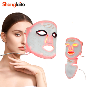 Shanglaite Standing 460nm 590nm 630nm 850nm Infrared Led Red Light Therapy Face Mask Home Salon Use Physical Heating PDT Machine