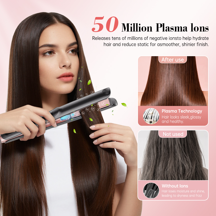 Hair Flat Iron 260C Hair Straightener Keratin Treatment For Frizzy Hair Recovers The Damaged Hair Irons