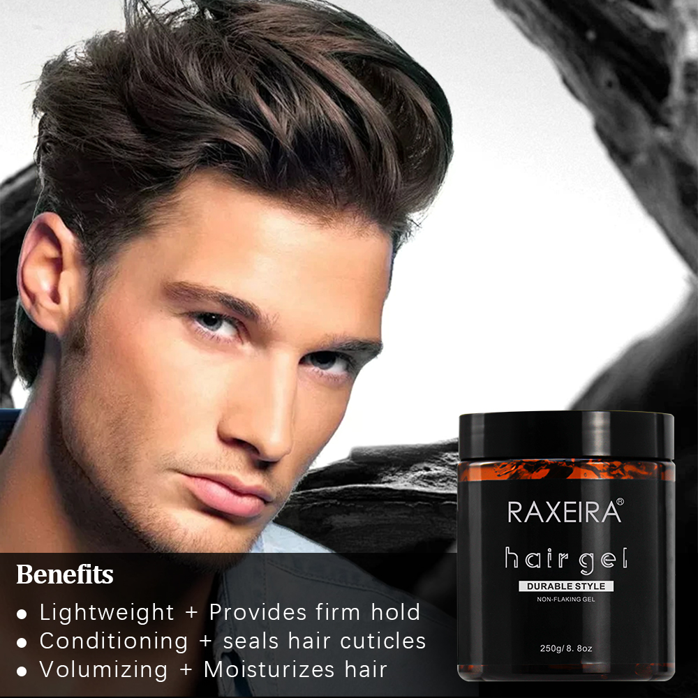 Wholesale Natural Strong Hold Fix Hair Styling Gel Braiding Professional Edge Control Strong Hold Gel for Men Hair Gel Wax