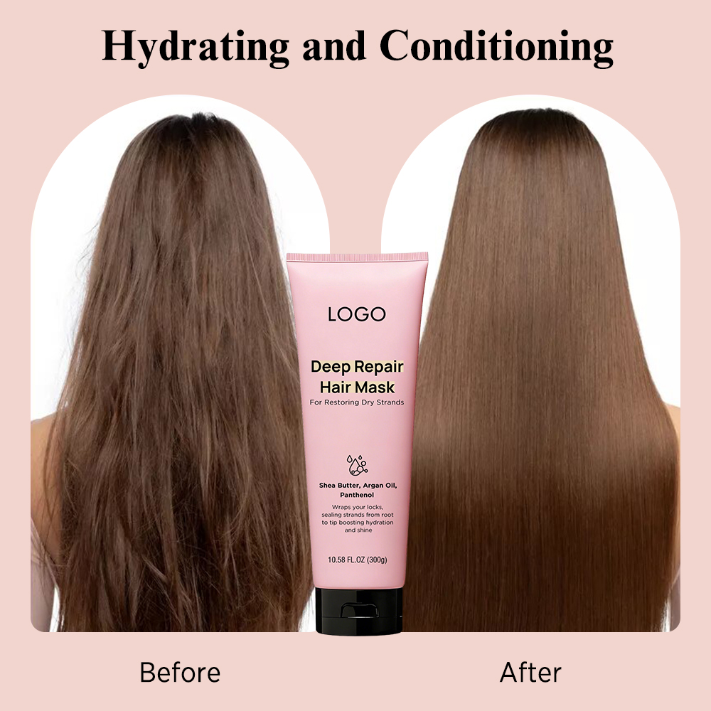 Oem Hair Solutions Manufacturing Shea Butter Moisturizer Reduces Frizz Repair Deep Repair Hair Mask for E-Commerce Brands