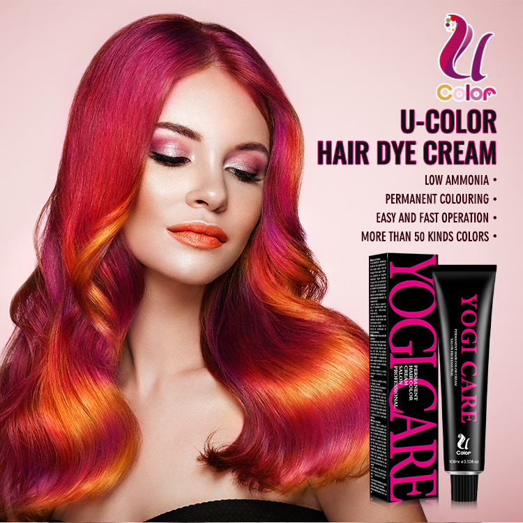 Custom 100ml Long Lasting Hair Dye Cream Permanent Hair Coloring Cream for Salon