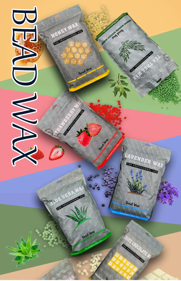 New Formula 1kg Hard Wax Beans Hair Removal Rose Lavender Honey Waxing Beads for Depilatory Salon Personal Use