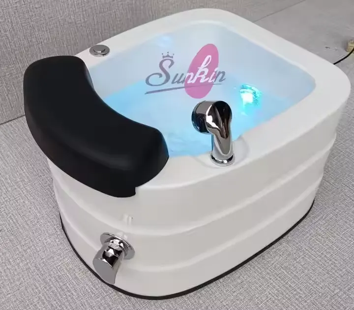 Professional Hydrotherapy Jet Massage Chair with 7-Color LED Pipeless Jet System ABS Material for Salon &amp; Home Spa Use