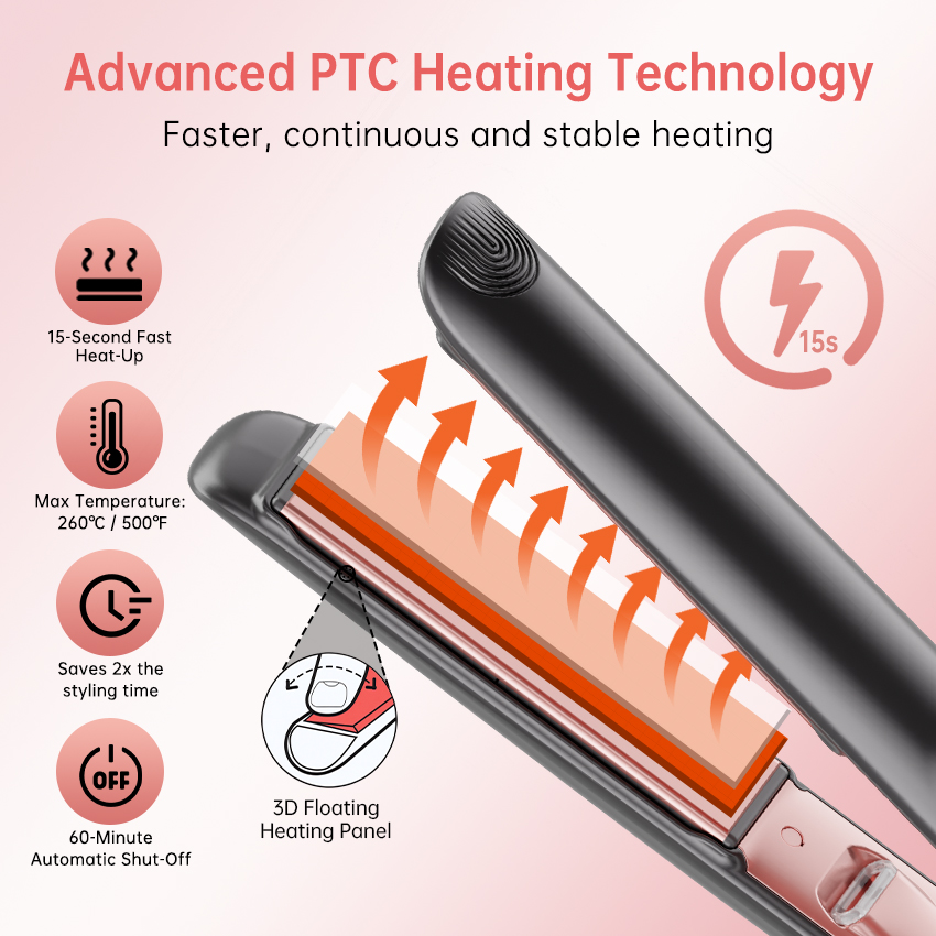 Hair Flat Iron 260C Hair Straightener Keratin Treatment For Frizzy Hair Recovers The Damaged Hair Irons