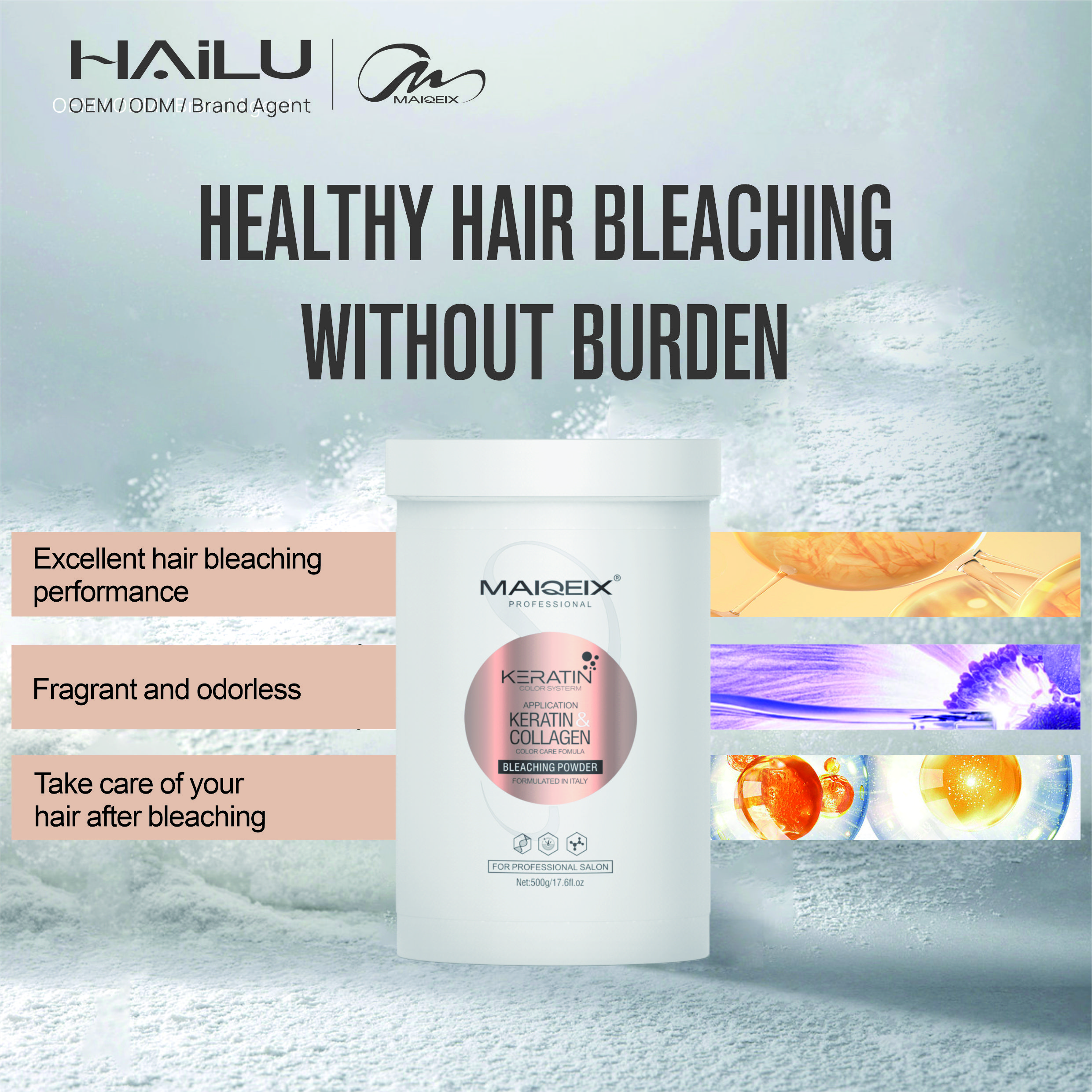 Own Factory Private Label Professional Hair Bleach Salon Profession Hair Bleaching Powder Dust Free Hair Bleach Powder
