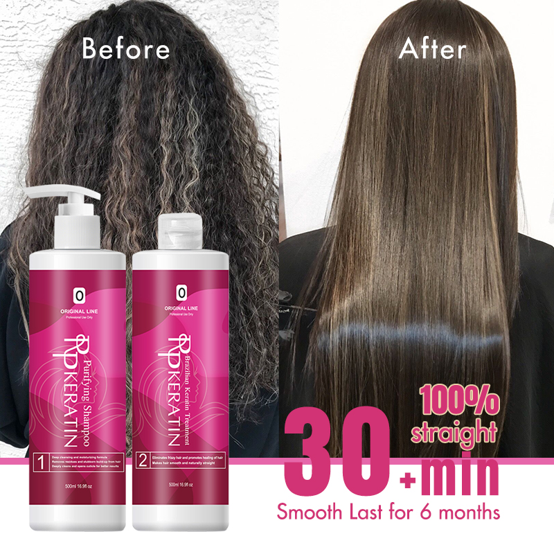 5% Professional Keratin Organic Salon Hair Care Product Keratin Hair Protein Treatment for Curly Hair