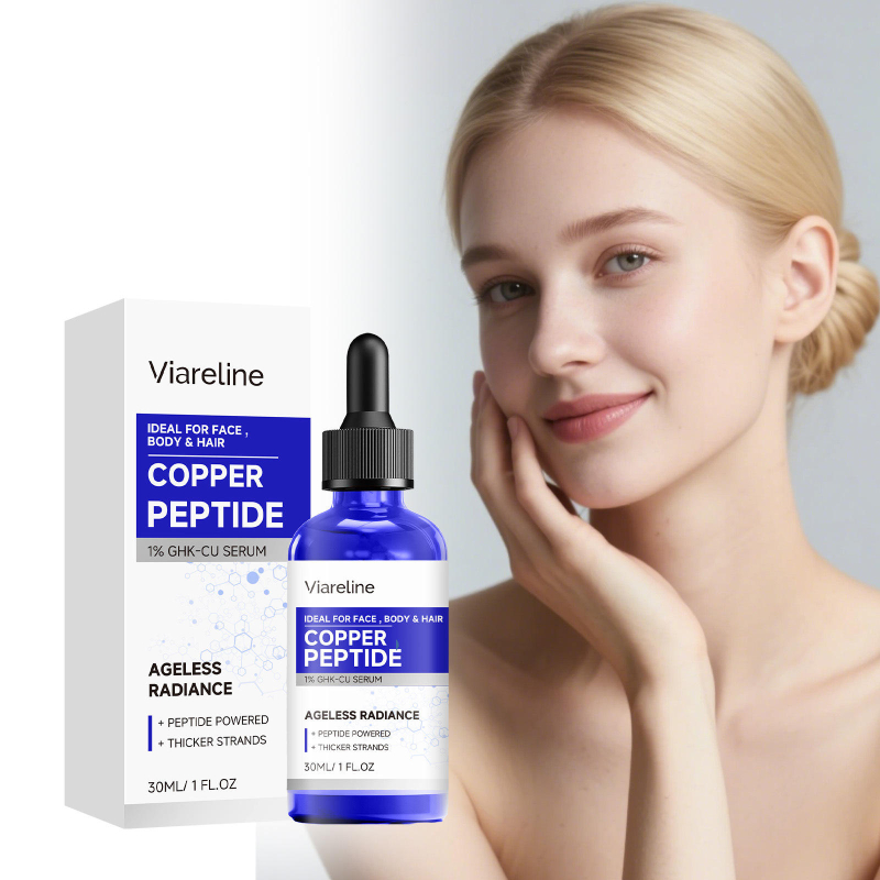 Cruelty Free 1%GHK-Cu Copper Peptide Hair Growth Serum DHT Blocker Thinning Hair Nourishes Scalp &amp; Promotes Peptide Hair Serum