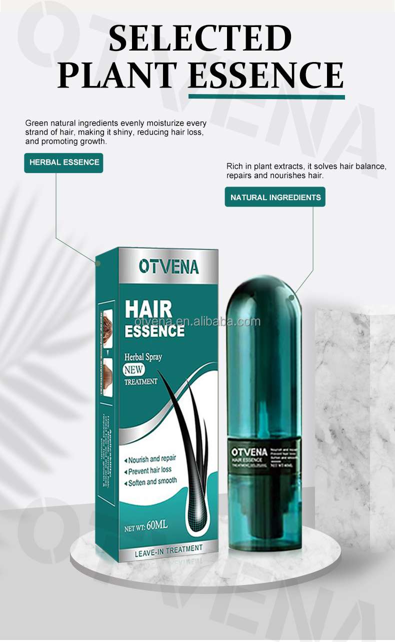 OTVENA Organic Professional Hair Care Deep Repair Nourishing Refreshing Smoothing Hair Serum Spray for Damaged Hair 60ml