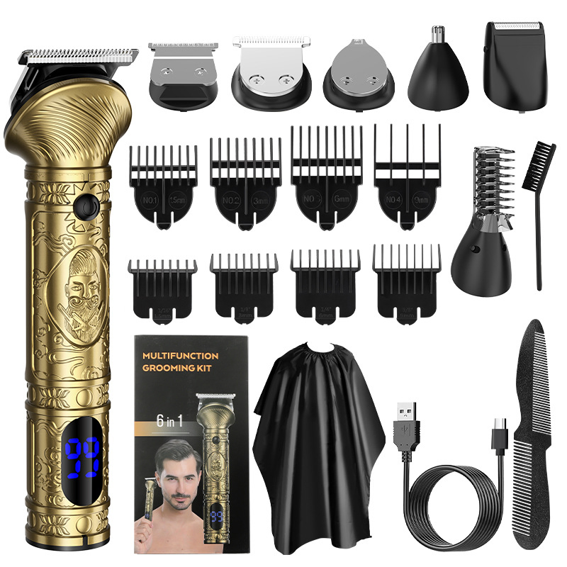 New Men's Barber High-Power Professional Electric Push Clippers Nose Hair Cutter Shaver