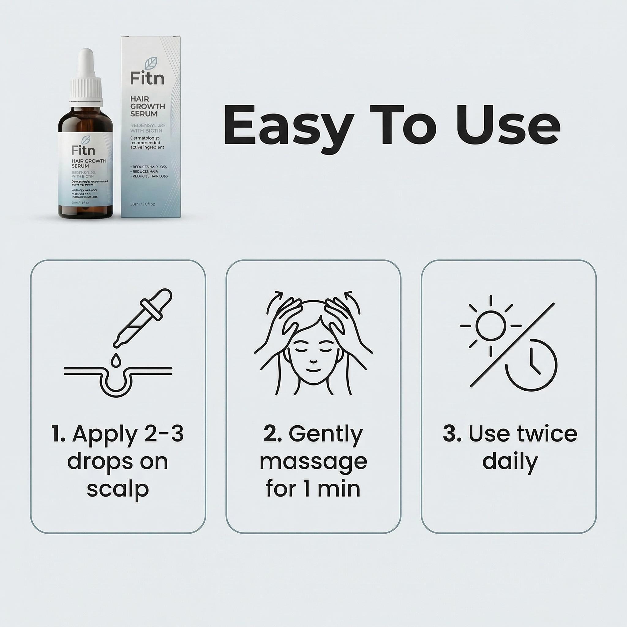 Redensyl 3 Biotin Peptide Hair Growth Serum Reduces Hair Loss Repairs Damage Revitalizes Follicles OEM Private Label Wholesale