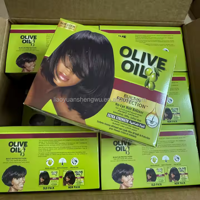 Wholesale Long-Lasting No-Lye Hair Straightening Cream Olive Oil Nourishing Hair Relaxer for Home and Salon Use